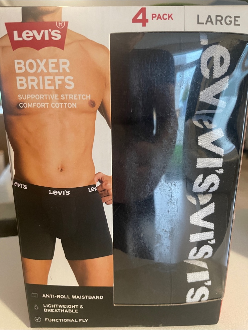 Levi's Black Boxer Briefs with White Logo Waistband